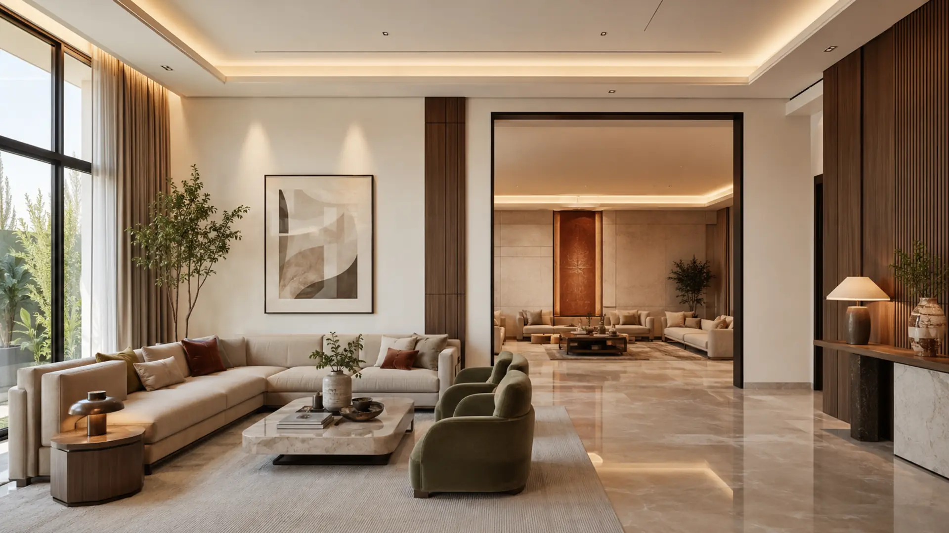Quiet luxury begins with a thoughtful relationship between space, light, and material. modern-jeddah-villa-quiet-luxury-hero